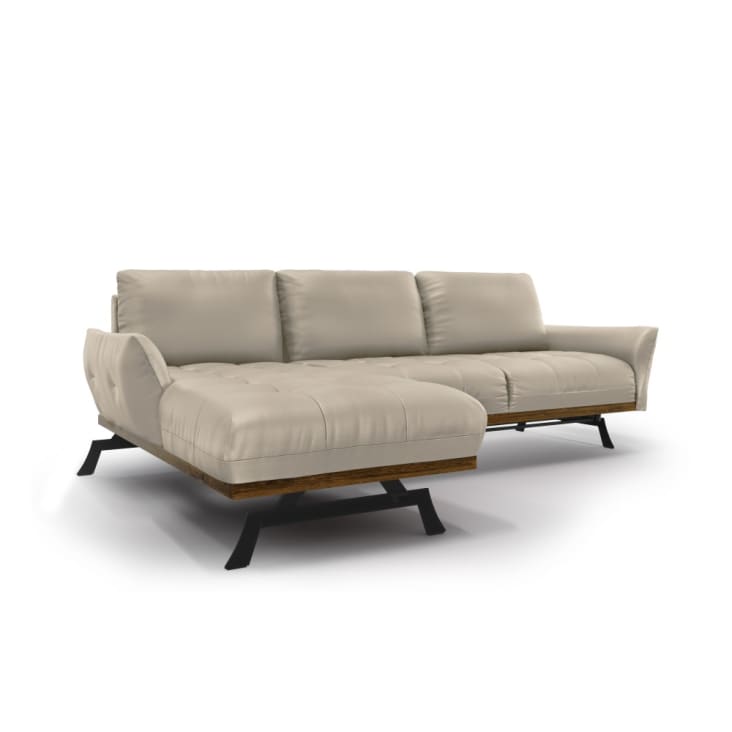 Canapé d'angle 4 places en cuir gris clair-OLIVIER cropped-4