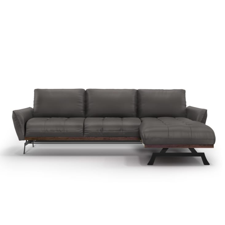 Canapé d'angle 4 places en cuir gris foncé-OLIVIER cropped-3