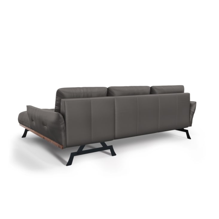 Canapé d'angle 4 places en cuir gris foncé-OLIVIER cropped-5