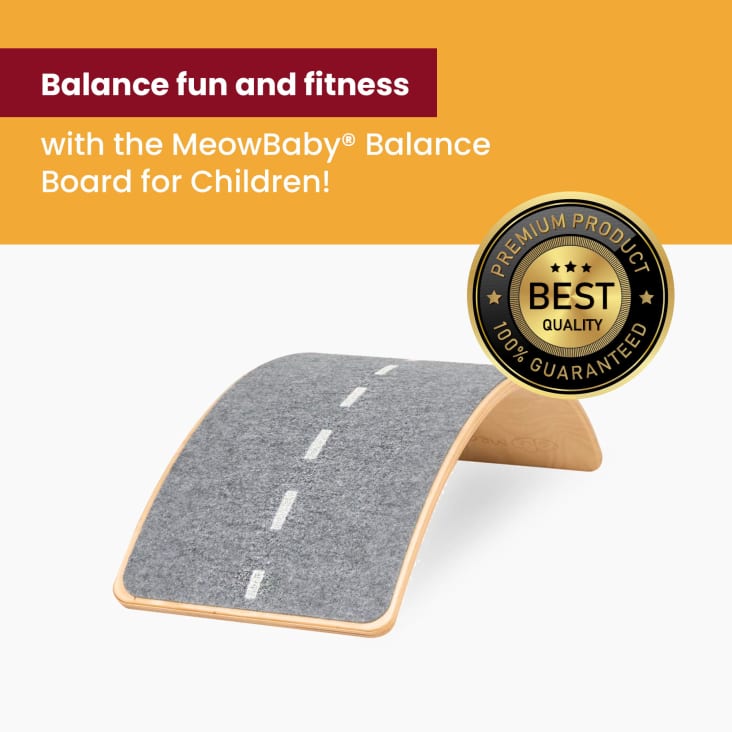 MeowBaby® Planche D'équilibre pour Enfants 80x30cm Planche