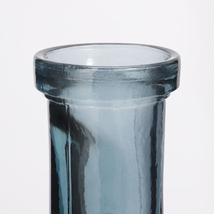 Vase bouteille en verre recyclé bleu H50-Rioja cropped-3