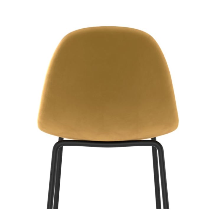 Chaise pour îlot central 65 cm en velours jaune (lot de 2)-Henrik cropped-6