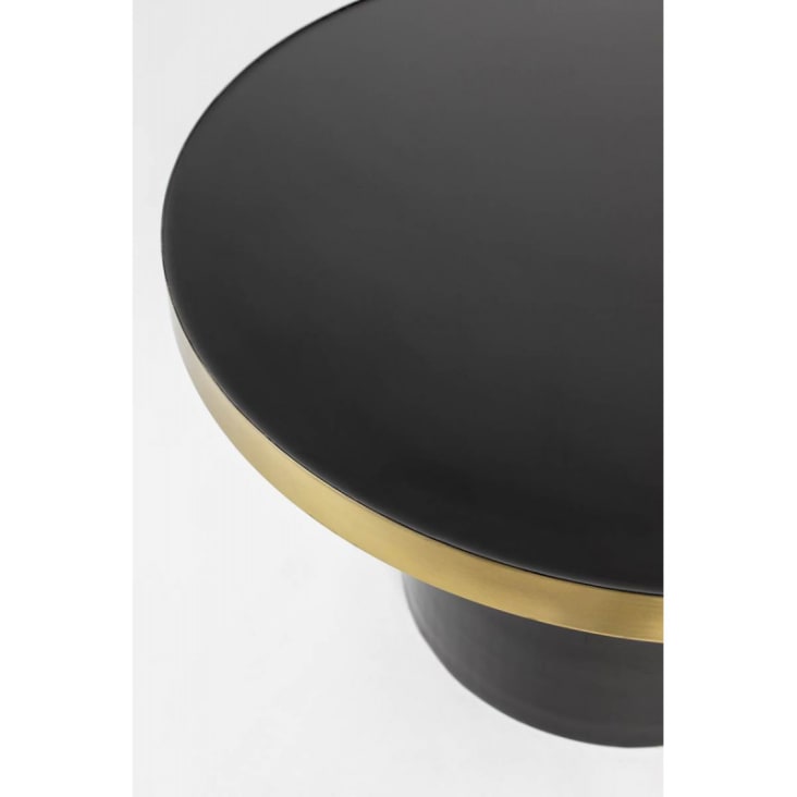 Table basse design en métal D60cm noir-Glam cropped-2