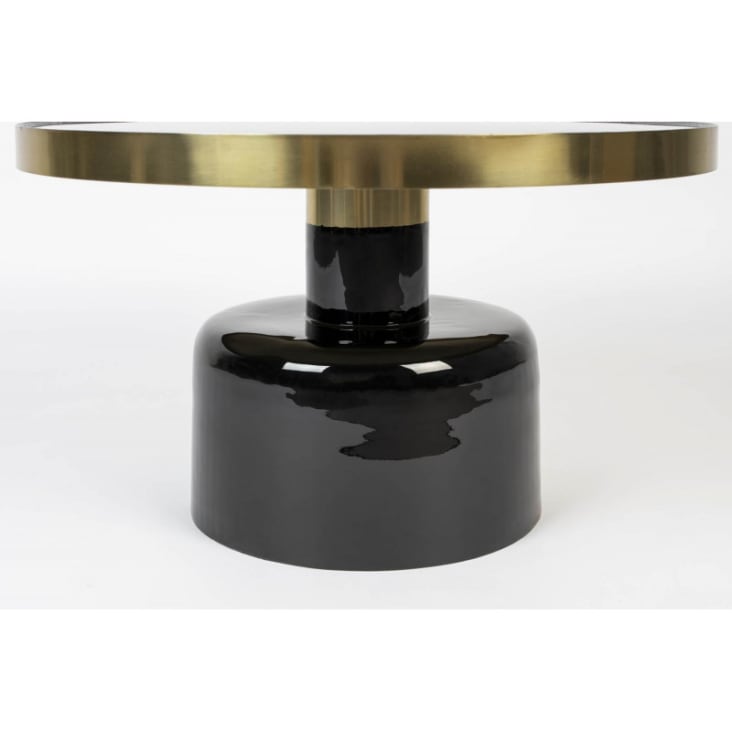 Table basse design en métal D60cm noir-Glam cropped-3