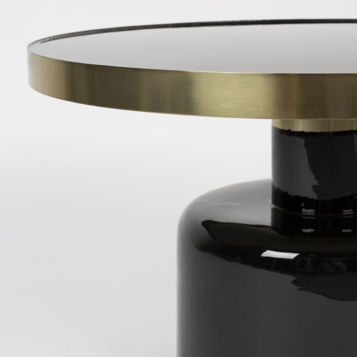Table basse design en métal D60cm noir-Glam cropped-4