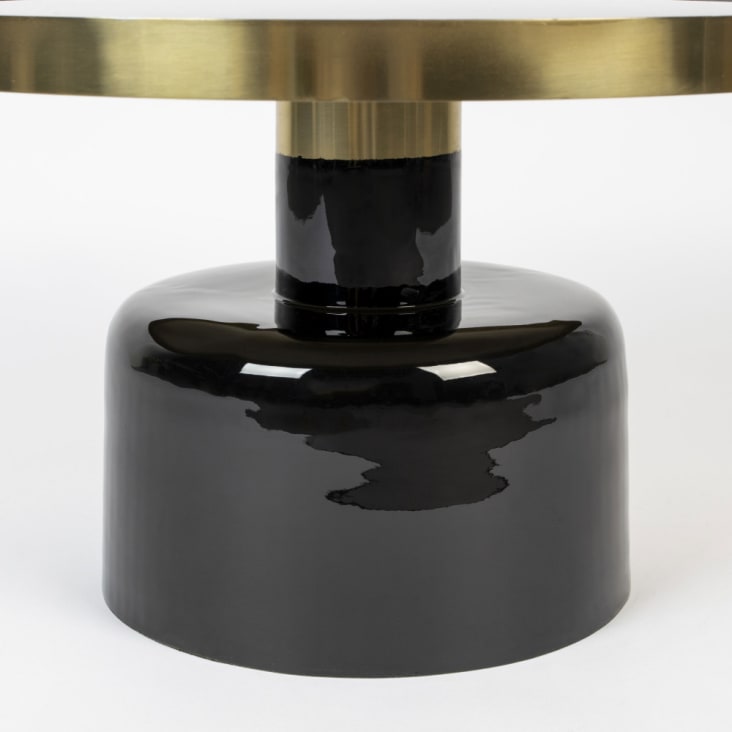 Table basse design en métal D60cm noir-Glam cropped-5