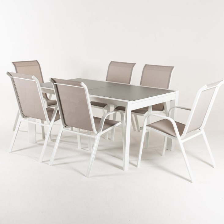 Conjunto para de 6 sillones y mesa extensible de 160 210 | Maisons du Monde