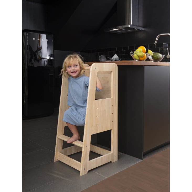 Torre di apprendimento Montessori in legno per bambini