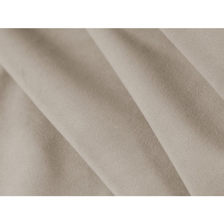 Pouf 1 place en tissu velours beige-Ruby cropped-2