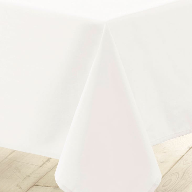 Nappe Rectangle Blanche Tissu Polyester 3m/1.80m - Le Comptoir de
