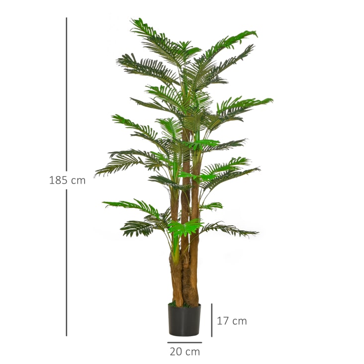 Palmier artificiel H.1,85 m tronc branches lichen pot inclus cropped-3