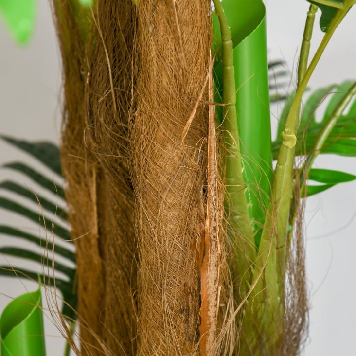 Palmier artificiel H.1,85 m tronc branches lichen pot inclus cropped-8