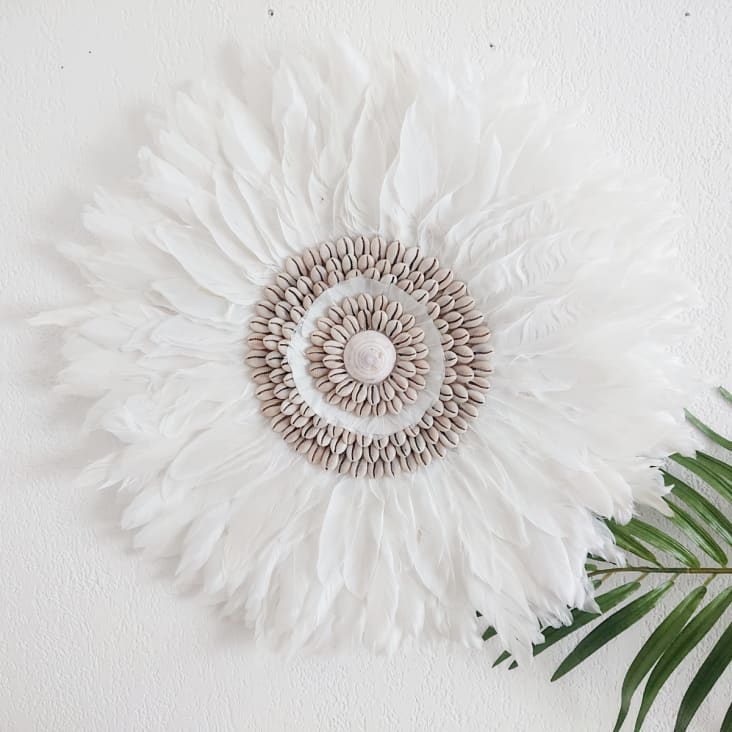 Acchiappasogni Con Testa Di Lupo E Piume, Decorazione Da Parete - Foto 5