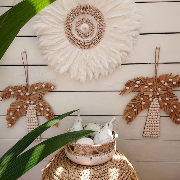 Acchiappasogni Con Testa Di Lupo E Piume, Decorazione Da Parete