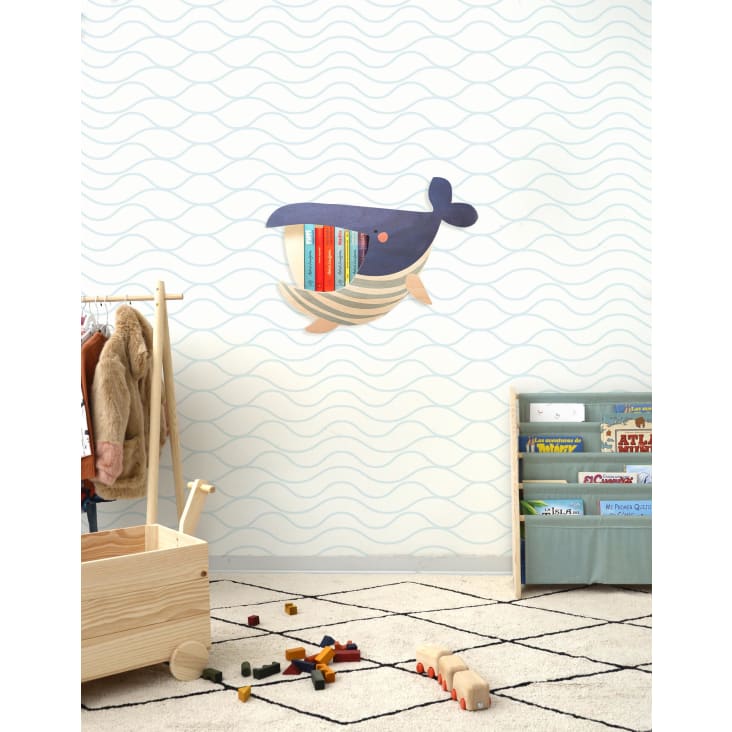 Mensola Montessori in legno per cameretta per bambini mensola a muro in  legno-rovere 100%