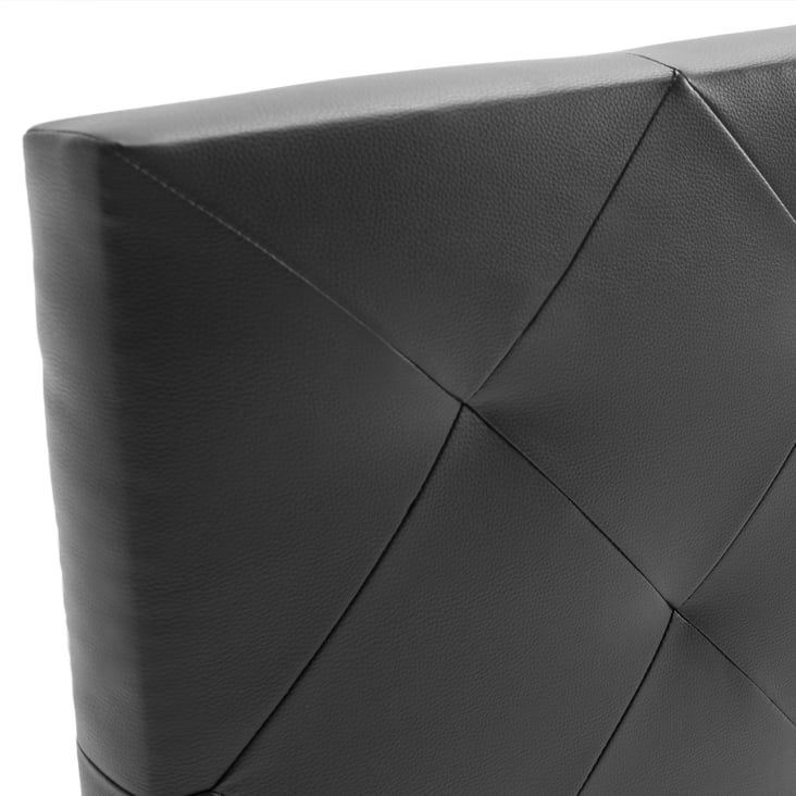 Tête de lit 140x60 cm noir, cuir synthétique-ROMBO cropped-6