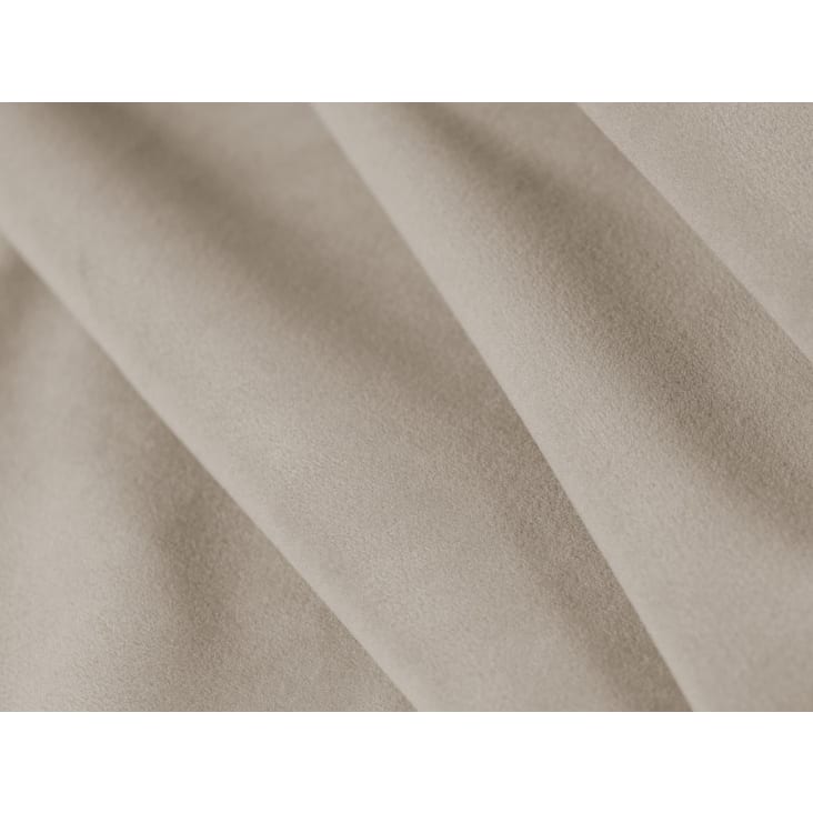 Canapé d'angle gauche 4 places en tissu velours beige-Ruby cropped-2