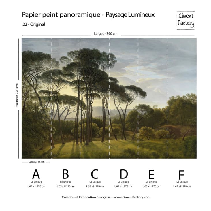 Papier peint panoramique paysage lumineux original 390x270cm cropped-4