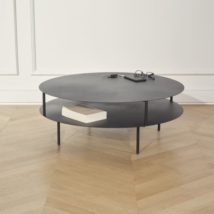 Table basse double plateau rond métal-Soho cropped-4