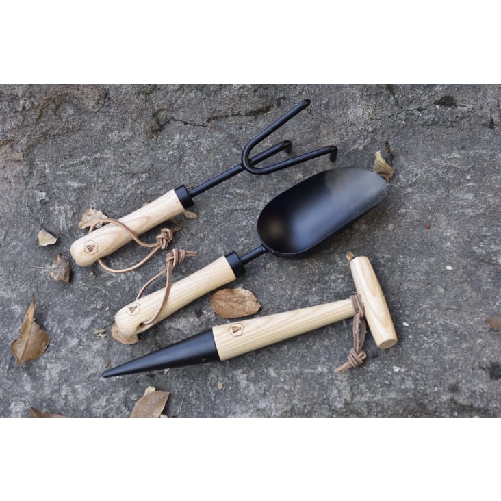 Kit 3 outils de plantation noirs et bois cropped-6