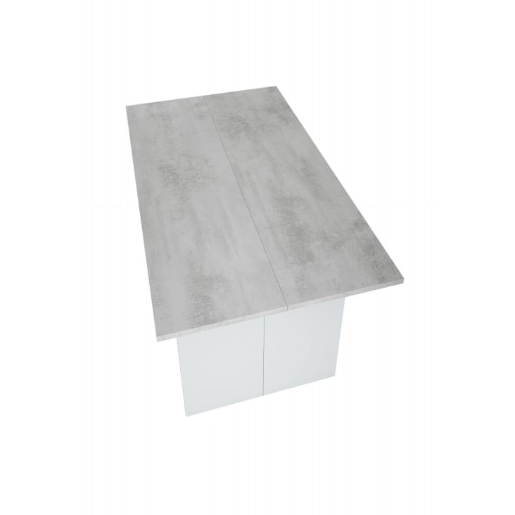 Tavolo allungabile effetto legno 120x35 cm bianco e cemento GARLAND
