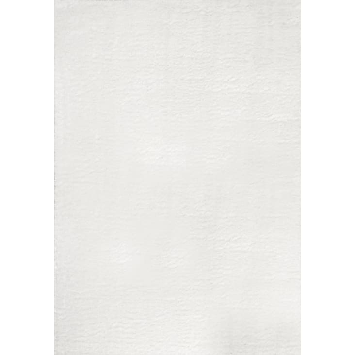 Tapis Blanc et Gris en Polyester 80 x 200 cm Cla…