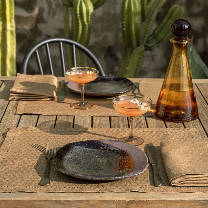 Set de table en lin terra 50 x 36-Portofino géo cropped-2