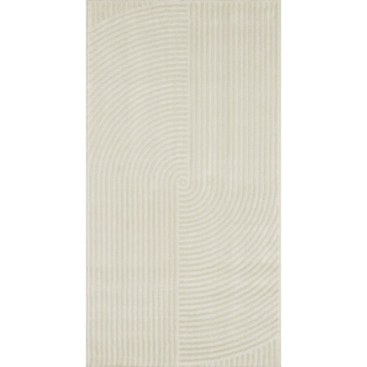 Tapis motif  en relief crème - 80x150-BIANCA
