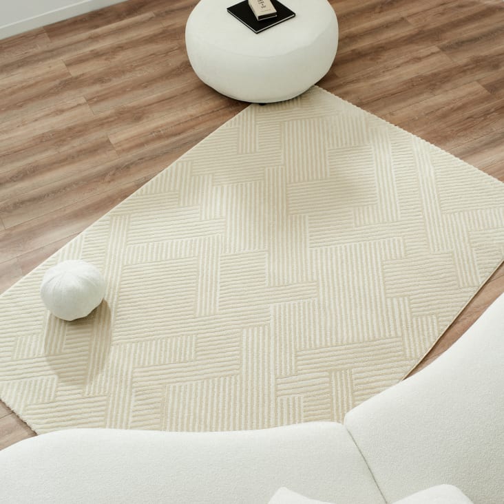 Cremefarbener Teppich Mit Geometrischem Muster 200x290 BIANCA Cremefarbener Teppich Mit Geometrischem Muster 200x290 BIANCA