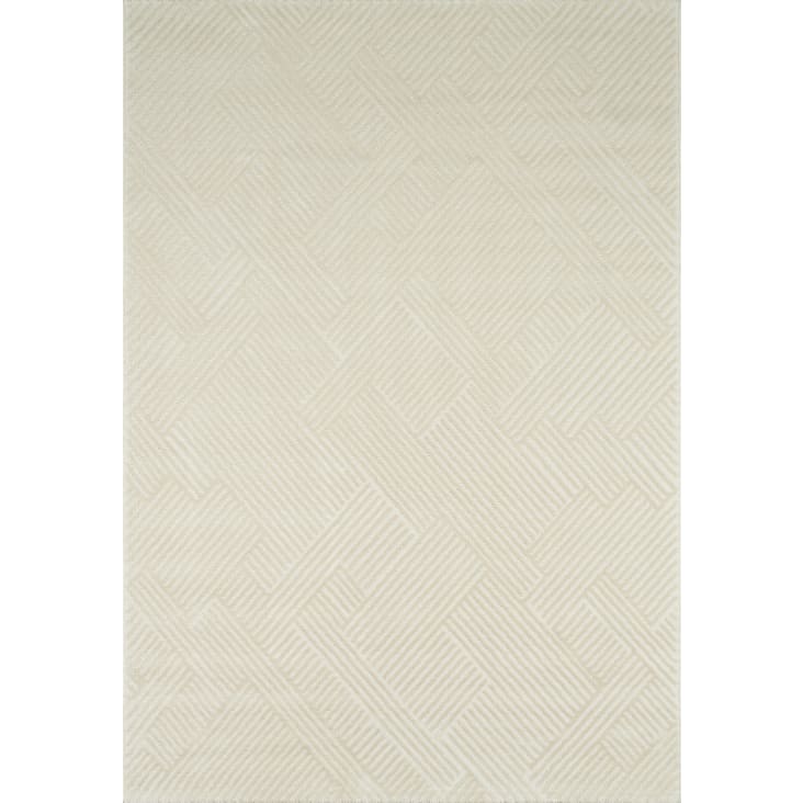 Tapis crème motif géométrique - 160x230 BIANCA
