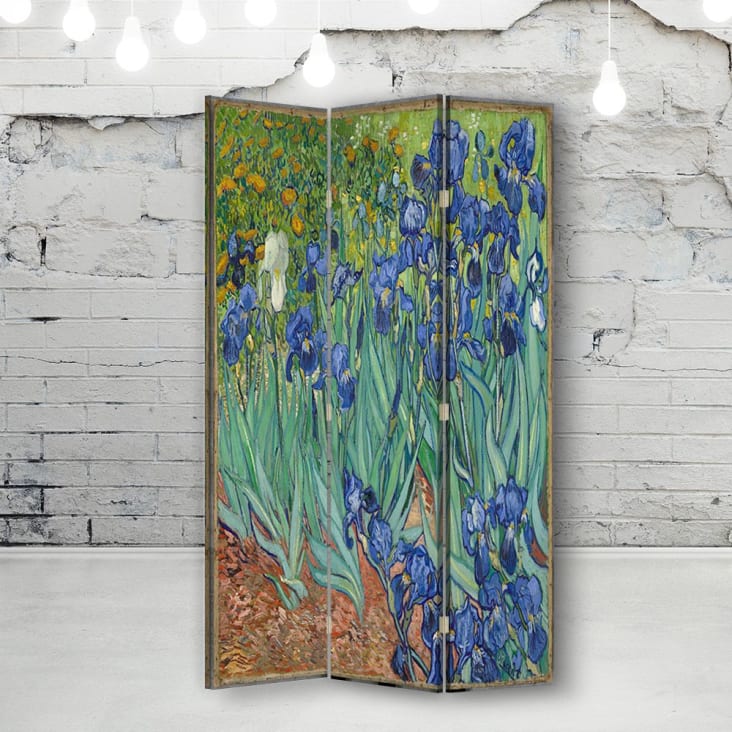 Paravent - Cloison Iris - Vincent Van Gogh cm 110x150 (3 volets) cropped-3
