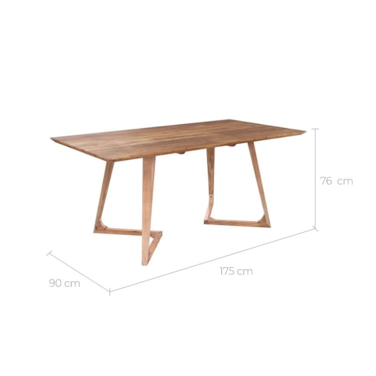 Table rectangulaire 6 personnes en bois d'acacia 175 cm-Pita cropped-4