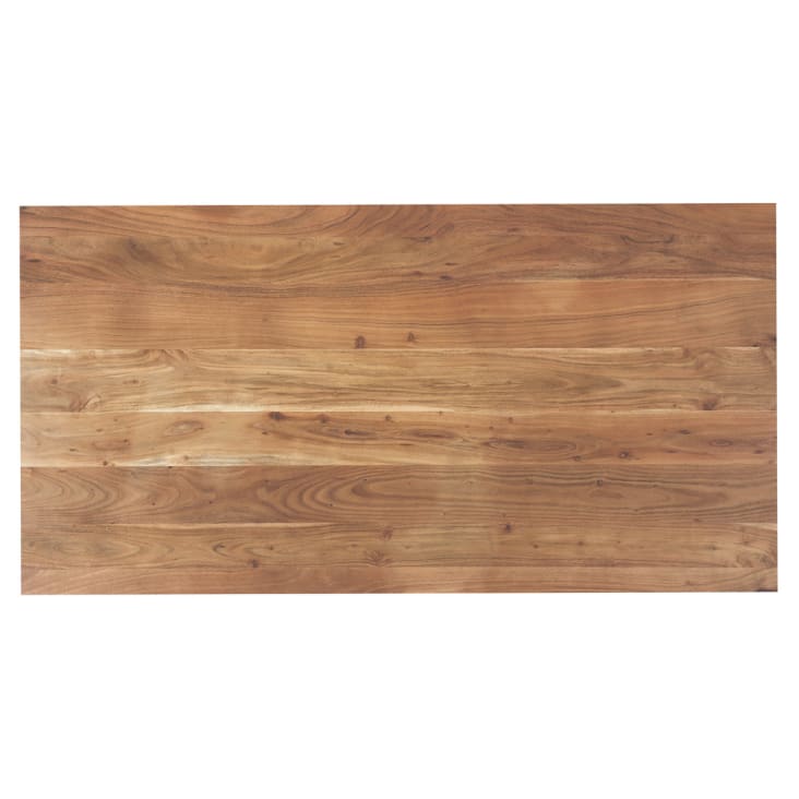 Table rectangulaire 6 personnes en bois d'acacia 175 cm-Pita cropped-6
