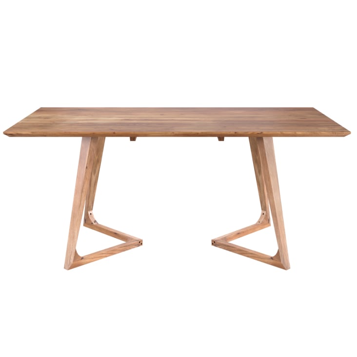 Table rectangulaire 6 personnes en bois d'acacia 175 cm-Pita cropped-7
