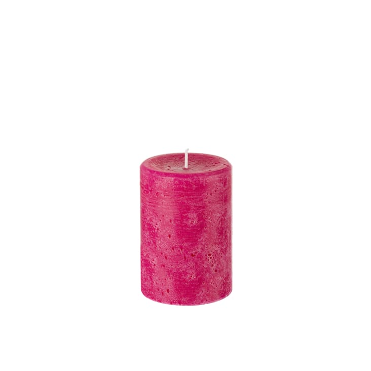 Bougie Cylindrique Maeva Violette - 10cm X 6cm - Durée 33h - Made In Germany - Paraffine Qualité