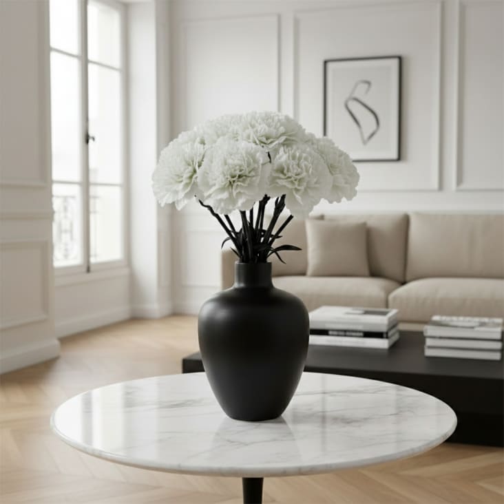 Garofani Finti DuHouse - 6 Mazzi Realistici In Seta, Alti 30 Cm, Per Decorazione Casa E Feste