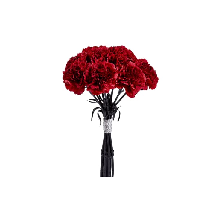 Bouquet d'œillets artificiel bordeaux H38