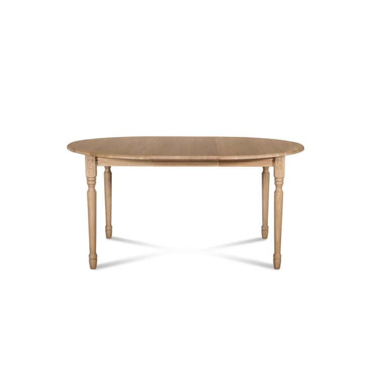 Table extensible ronde bois D105 cm + 1 allonge et Pieds tournés-Victoria cropped-6