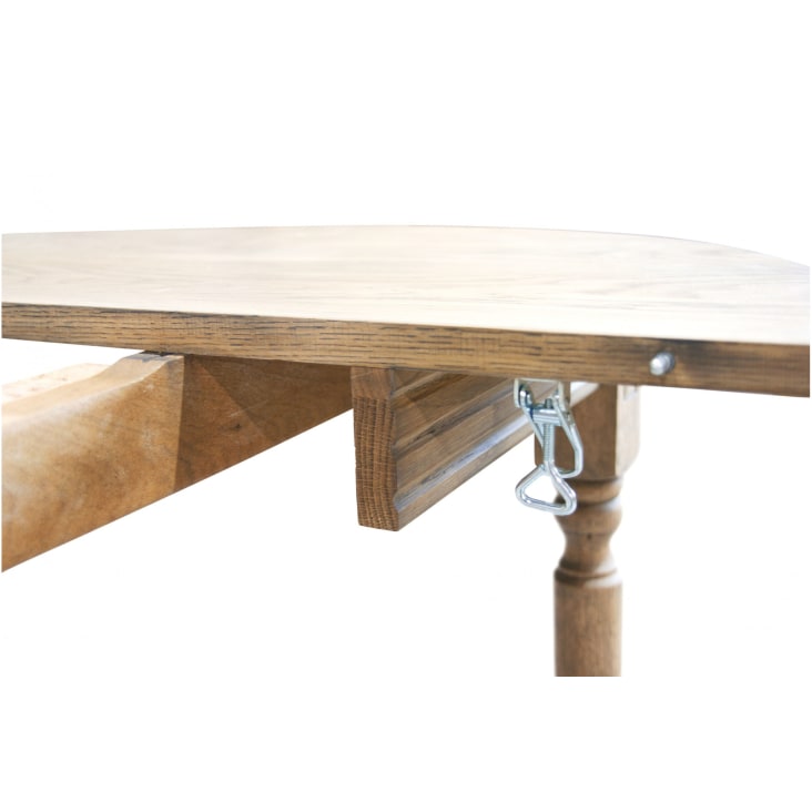 Table extensible ronde bois D105 cm + 1 allonge et Pieds tournés-Victoria cropped-7