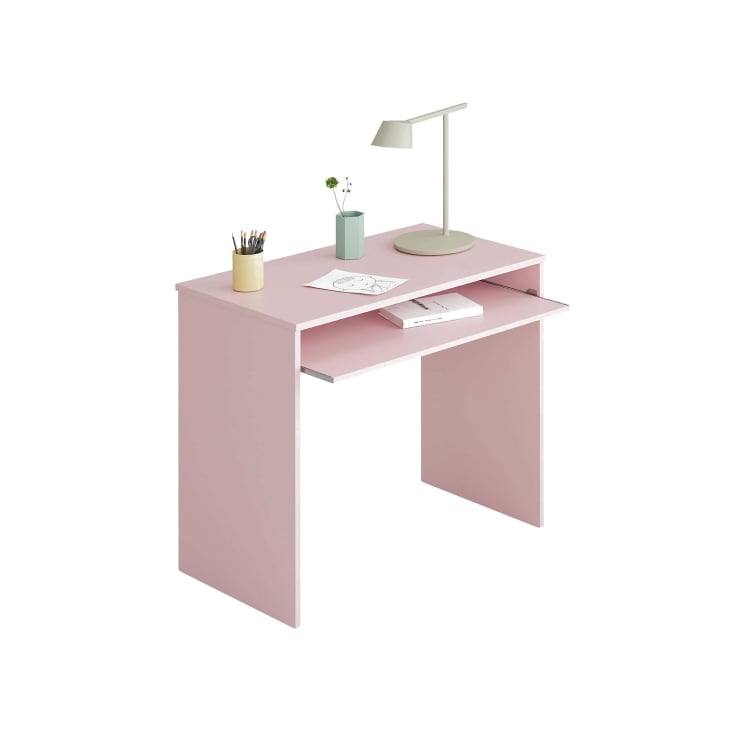 Scrivania Color Panna Scrivania Effetto Legno Rosa 79x54h90 Cm