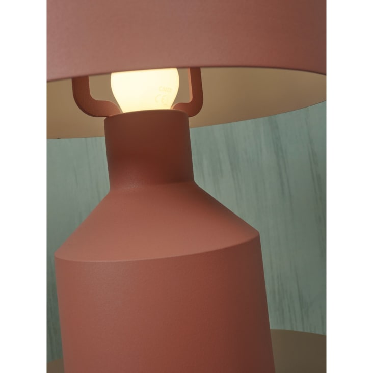 Lampe de table en fer terra, h. 30cm-Porto cropped-2