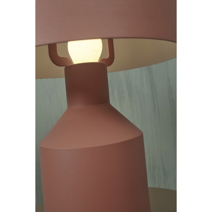 Lampe de table en fer terra, h. 30cm-Porto cropped-3