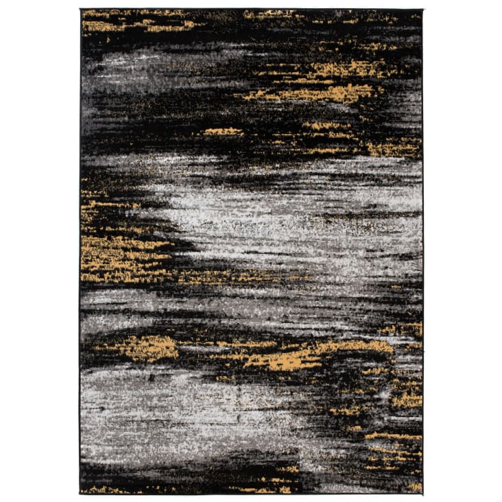 Alfombra de salón amarillo gris negro 80 x 150 cm-MAYA