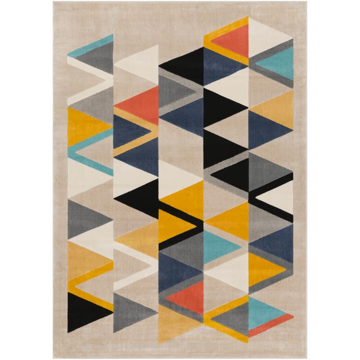 Tapis Scandinave Moderne Multicolore/Beige 160x220-Delaney