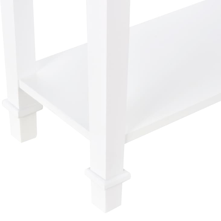 Mesa de consola 75,6 x 27,5 x 80,5 cm color blanco cropped-8