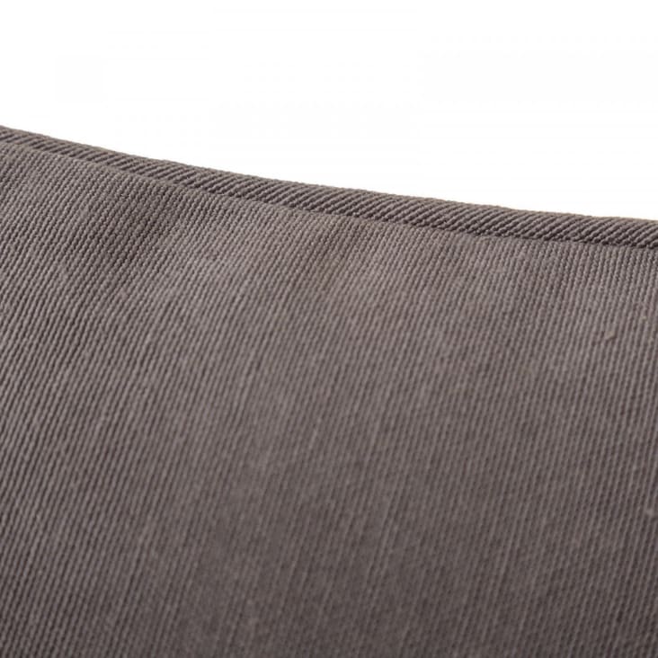 Coussin carré coton et polyester gris - 45x45cm cropped-3