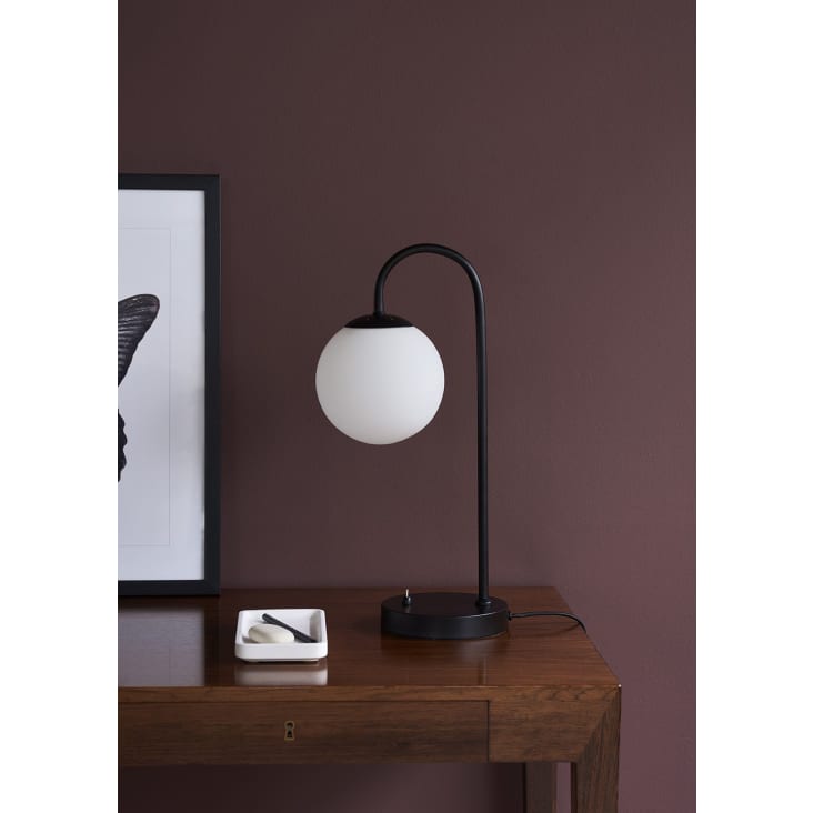 Lampe de Table en verre et métal noir mat-Café paris cropped-3