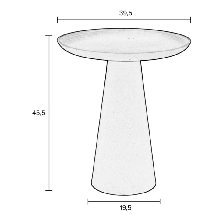 Table d'appoint ronde en aluminium D39,5cm rose-Ringar cropped-7