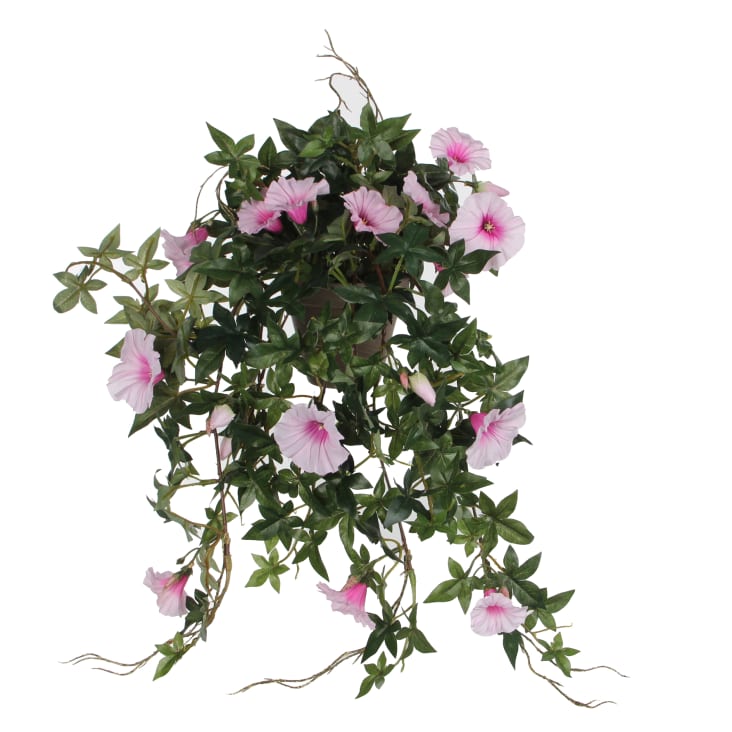 Petunia colgante artificial rosa en maceta alt. 50-Petunia hanging