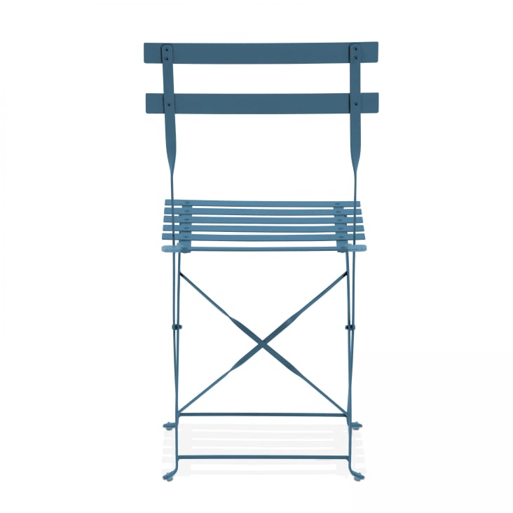 Set di 2 sedie pieghevoli realizzate in acciaio ed ecopelle nero e argento  Vida XL - Habitium®